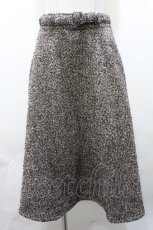 画像1: 【SALE】an another angelus / ベルト付きツイードフレアスカート F ブラウン Y-23-10-21-128-CA-SK-SZ-ZT157 (1)