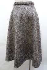 画像2: 【SALE】an another angelus / ベルト付きツイードフレアスカート F ブラウン Y-23-10-21-128-CA-SK-SZ-ZT157 (2)