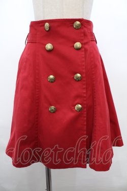 画像1: Jane Marple / Wエンブレムボタンスカート  赤 Y-23-10-26-126-JM-SK-WD-ZT201