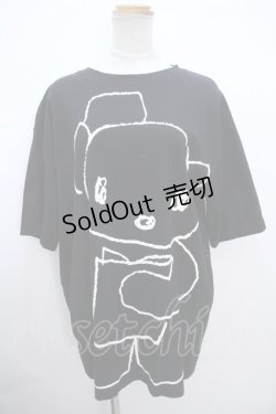 画像1: 【SALE】merry jenny /ACK BEAR BIG TEE F ブラック Y-23-10-29-045-LO-TO-SZ-ZT158