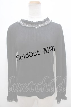 画像1: axes femme / フリルカットプルオーバー F 黒 Y-23-10-31-011-AX-TO-SZ-ZT225