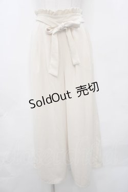 画像1: Fi.n.t. / ウエスト共布リボンワイドパンツ F アイボリー Y-23-11-05-117-LO-PA-SZ-ZT353