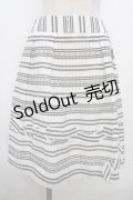 【SALE】Jane Marple /ボーダーラインスカート  白ｘ黒 Y-23-11-05-135-JM-SK-AS-ZT352