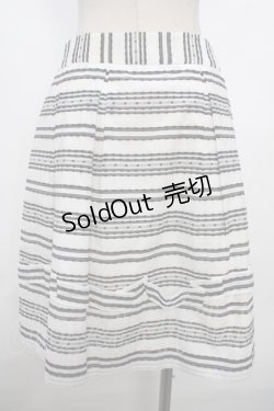 画像2: 【SALE】Jane Marple /ボーダーラインスカート  白ｘ黒 Y-23-11-05-135-JM-SK-AS-ZT352