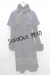 Sheglit / “Luisa”ロングケープコート  ネイビー Y-23-11-10-142-EL-CO-SZ-ZY