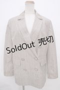 axes femme / ダブル釦ビッグジャケット M チャ Y-23-11-19-083-AX-JA-SZ-ZT416