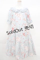 PINK HOUSE / アニバーサリーケーキミディ丈ワンピース F ブルー Y-23-11-19-119-LO-OP-SZ-ZY