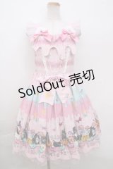 BABY,THE STARS SHINE BRIGHT / Soiree Au Chat Noir スカラップジャンパースカート  ピンク Y-23-11-22-072-BA-OP-SZ-ZY