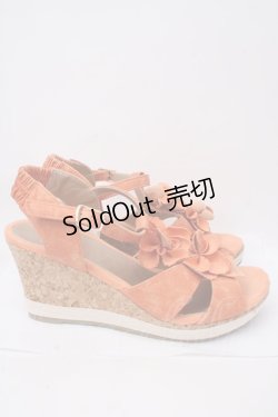 画像4: 【SALE】あしながおじさん / お花モチーフサンダル M オレンジ Y-23-11-27-042-PU-SH-SZ-ZTK022