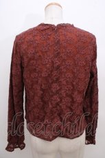 画像2: 【SALE】an another angelus / チュールレースプルオーバーブラウス  ブラウン Y-23-11-27-063-CA-BL-WD-ZT351 (2)