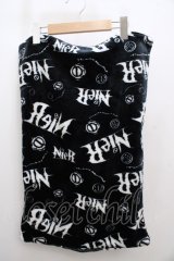 NieR Clothing / NieRオリジナル総柄枕カバー  黒 Y-23-11-27-020-PU-ZA-SZ-ZT273