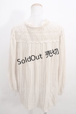 画像2: 【SALE】axes femme / プリーツブラウス M 生成り Y-23-12-05-058-AX-BL-SZ-ZT134