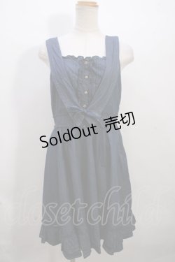 画像1: 【SALE】axes femme / ベストドッキングワンピース M インディゴ Y-23-12-05-092-AX-OP-SZ-ZT351