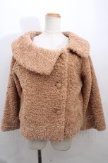 画像1: 【SALE】Fi.n.t / サイド釦エコファーショートコート F ベージュ Y-23-12-05-151-CA-CO-SZ-ZTC033 (1)