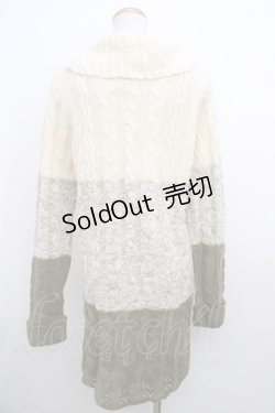 画像2: 【SALE】axes femme / 編上グラデーションニットワンピース M グリーン Y-23-12-08-107-AX-OP-SZ-ZT284