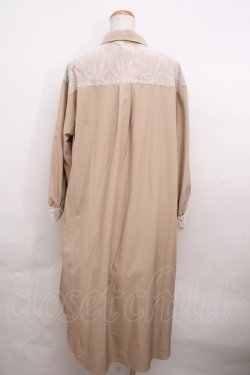 画像2: axes femme / フィッシュテールシャツワンピース  ベージュ Y-23-12-08-111-AX-OP-WD-ZT008