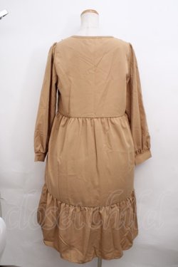 画像2: axes femme / キルティングブロッキングワンピース F キャメル Y-23-12-08-112-AX-OP-SZ-ZT207