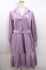 axes femme / コーデュロイイレヘムワンピース M ラベンダー Y-23-12-16-145-AX-OP-SZ-ZT080