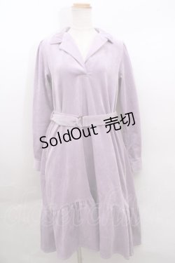 画像1: 【SALE】axes femme / コーデュロイイレヘムワンピース M ラベンダー Y-23-12-16-145-AX-OP-SZ-ZT080