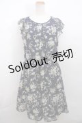 【SALE】axes femme / 花柄ワンピース M 紺 Y-23-12-17-138-AX-OP-SZ-ZT351