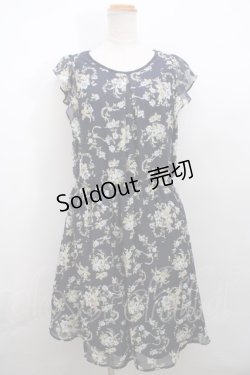 画像1: 【SALE】axes femme / 花柄ワンピース M 紺 Y-23-12-17-138-AX-OP-SZ-ZT351