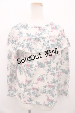 画像1: 【SALE】axes femme / 花柄ボウタイブラウス M キナリ Y-23-12-22-044-AX-BL-SZ-ZT134