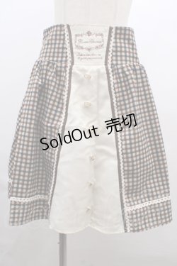 画像1: 【SALE】axes femme / ウエスト刺繍入チェック柄スカート M 茶 Y-23-12-22-172-AX-SK-SZ-ZT396