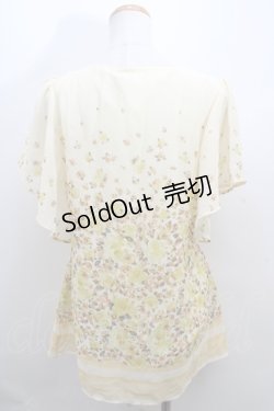 画像2: axes femme / 花シフォントップス M イエロー Y-23-12-29-027-AX-TO-SZ-ZT393