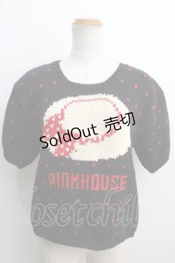画像1: 【SALE】PINK HOUSE / 帽子モチーフセーター  黒 Y-24-01-08-067-LO-TO-SZ-ZT068