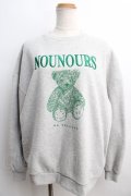 merry jenny / bear embroideryトレーナー F グレー Y-24-01-08-105-LO-TO-SZ-ZT429