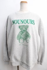 merry jenny / bear embroideryトレーナー F グレー Y-24-01-08-105-LO-TO-SZ-ZT429