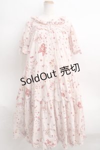 PINK HOUSE / アニバーサリーケーキプリントワンピース  ピンク Y-24-01-08-109-LO-OP-SZ-ZY