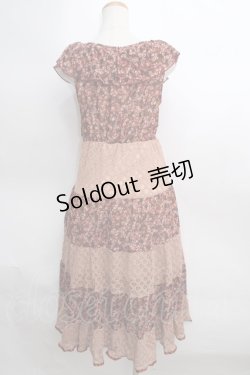 画像2: axes femme / パッチワークマキシワンピース  赤 Y-24-01-14-012-AX-OP-WD-ZT277