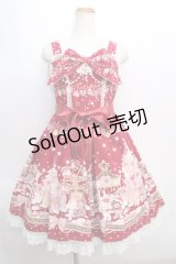 BABY,THE STARS SHINE BRIGHT / くみゃちゃんのクリスマスマーケットジャンパースカートI  エンジ Y-24-01-14-015-BA-OP-SZ-ZY