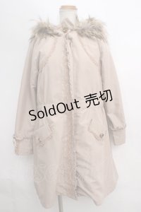 axes femme / COATファーライナー付きコート  ベージュ Y-24-01-16-123-AX-CO-AS-ZT-C041