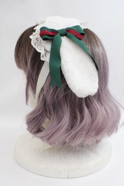 画像2: Angelic Pretty / ロップイヤーbunnyヘッドドレス/原宿店限定  白×グリーン Y-24-01-26-021-AP-AC-SZ-ZY