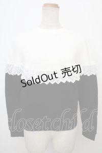 MILK / Sister Sweat  ブラック×ホワイト Y-24-02-04-122-ML-TO-SZ-ZT483