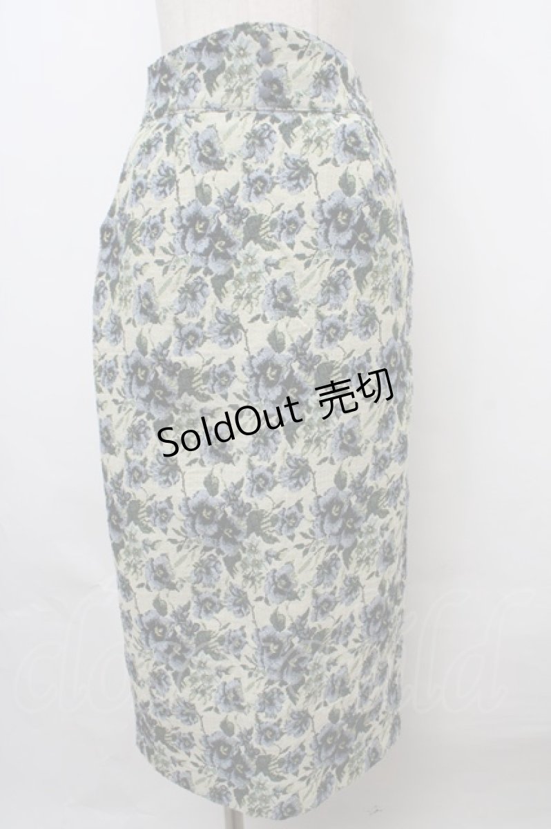 画像1: 【SALE】an another angelus / ゴブランロングタイトスカート F ブルー Y-24-02-04-191-CA-SK-SZ-ZT429 (1)