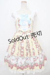 Angelic Pretty / Ribbon Berry Bunnyジャンパースカート  イエロー Y-24-02-07-029-AP-OP-SZ-ZY