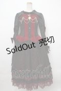 ALICE and the PIRATES / La Voisin〜裏の顔を宝石で隠して〜ワンピースドレス  ブラック×ワイン Y-24-02-13-045-PA-OP-SZ-ZY
