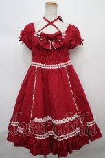 画像1: Angelic Pretty / シャーリングワンピース(2010)  ワイン Y-24-02-18-105-AP-OP-SZ-ZY (1)