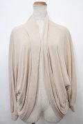axes femme / バックレースゆったりカーデ F ベージュ Y-24-02-20-055-AX-TO-SZ-ZT161