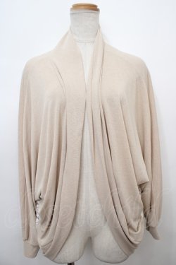 画像1: axes femme / バックレースゆったりカーデ F ベージュ Y-24-02-20-055-AX-TO-SZ-ZT161