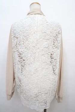 画像2: axes femme / バックレースゆったりカーデ F ベージュ Y-24-02-20-055-AX-TO-SZ-ZT161