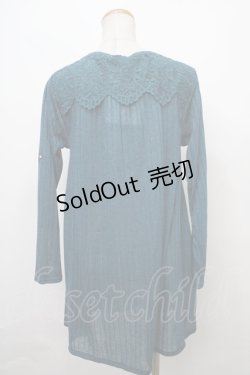 画像2: axes femme / 肩レースカットカーディガン M Bグリーン Y-24-02-20-057-AX-TO-SZ-ZT038