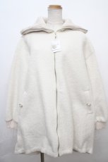 画像1: 【SALE】axes femme / ブークレハーフコート F 生成り Y-24-02-20-128-AX-CO-SZ-ZTC014 (1)