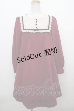 画像1: 【SALE】Amavel / フロッキーワンピース  ワイン Y-24-02-22-111-CA-OP-AS-ZT351