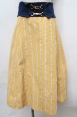画像1: 【SALE】axes femme / ビット付ハイウエストスカート M イエロー Y-24-02-22-142-AX-SK-SZ-ZT239 (1)