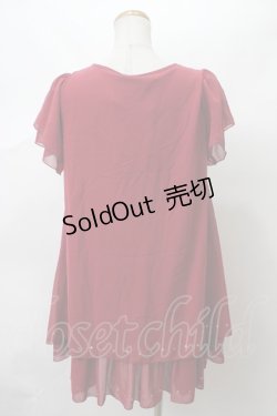 画像2: 【SALE】axes femme / シフォン重ねワンピース M ワイン Y-24-02-29-028-AX-OP-SZ-ZT147