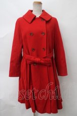 画像1: Jane Marple / COATリボンベルトのゴアードコート  赤 Y-24-03-07-099-JM-CO-SZ-ZTC003 (1)